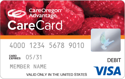 Карта CareCard программы CareOregon Advantage